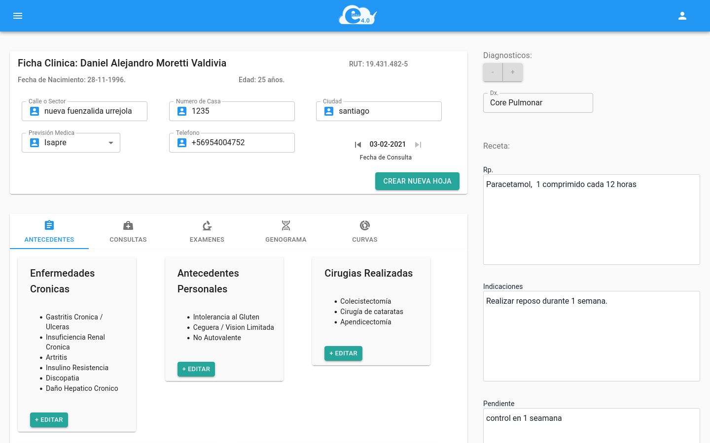 medical history management